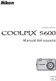 Nikon S600 - Coolpix 10MP Digital Camera Manual Del Usuario