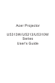 Acer U5313W User Manual