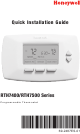 Honeywell YRTH7500D1009 - 5 Day Program Thermostat Quick Installation Manual