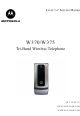 Motorola W370 Service Manual