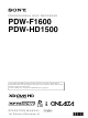 Sony PDW-F1600 Operation Manual