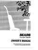 Sears Vacuum Cleaner Owner's Manual