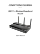Conceptronic 802.11n Wireless Broadband Router C300BRS4A User Manual