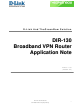 D-Link DIR-130 Broadband VPN Router Application Note