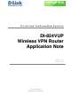 D-Link Wireless VPN Router DI-824VUP Application Note