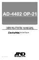 AND Device Net.Interface AD-4402 OP-21 Instruction Manual