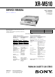 Sony Sony Car Stereo System XR-M510 Service Manual