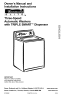 Kenmore Kenmore Three-Speed Automatic Washers Owner's Manual & Installation Instructions
