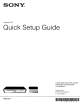 Sony Sony TV Receiver NSZ-GT1 Quick Setup Manual