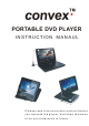 Convex PORTABLE DVD PLAYER Instruction Manual