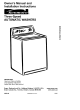 KENMORE Three-speed automatic washers Owner's Manual And Installation Instructions