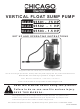 Chicago Electric 95591-.75 HP Operating Instructions Manual