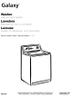 Galaxy washer Use And Care Manual