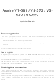 Acer Aspire V5-552 Quick Manual