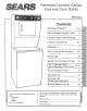 KENMORE Sears 99701 Series Laundry center Use And Care Manual