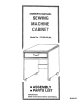 KENMORE 272.98100.491 Sewing machine cabinet Owner's Manual