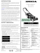 HONDA HRX217HYA OWNER'S MANUAL Pdf Download | ManualsLib