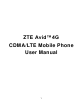 zte Avid 4G CDMA User Manual
