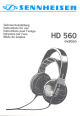 Sennheiser HD 560 ovation Instructions For Use Manual