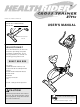 HealthRider Crosstrainer R790 X Bike User Manual