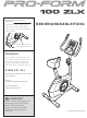 Pro-Form 100 Zlx Bike Bedienungsanleitung