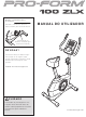 Pro-Form 100 Zlx Bike Manual Do Utilizador