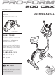 ProForm 200 Csx Bike Manual