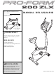 ProForm 200 Zlx Bike Manual Del Usuario