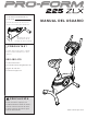 Pro-Form 225 Zlx Bike Manual Del Usuario