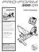 ProForm 300 Cr Bike Manual