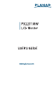 Planar PX2211MW User Manual