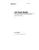 Sony ICF-CD810 Operating Instructions Manual