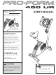 Pro-Form 450 Ur Bike Manual