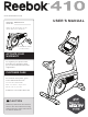 Reebok 410 Bike Manual