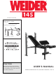 Weider 145 User Manual