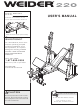 Weider 220 Bench User Manual