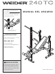 Weider 240 Tc Bench Manual Del Usuario