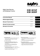 Sanyo DSR-3016P Instruction Manual