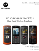 Motorola W230 Service Manual