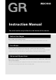 Ricoh GR Instruction Manual