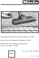 Miele S 5001 Operating Instructions Manual