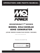 MQ Power WHISPERWATT DCA180SSJU Operation And Parts Manual