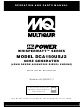 Multiquip Whisperwatt DCA150USJ2 Operation And Parts Manual