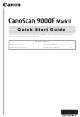 Canon CanoScan 9000F Mark II Quick Start Manual