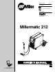 Miller Electric Millermatic 212 Owner's Manual