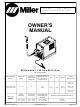Miller Electric Millermatic 155 And M-15 Gun Owner's Manual