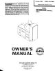 Miller Electric MOTORIZED SLIDE Owner's Manual