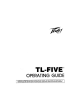 Peavey TL-FIVE Operating Manual