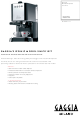 Gaggia RI9301/11 Specifications