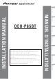 Pioneer DEH-P65BT Installation Manual